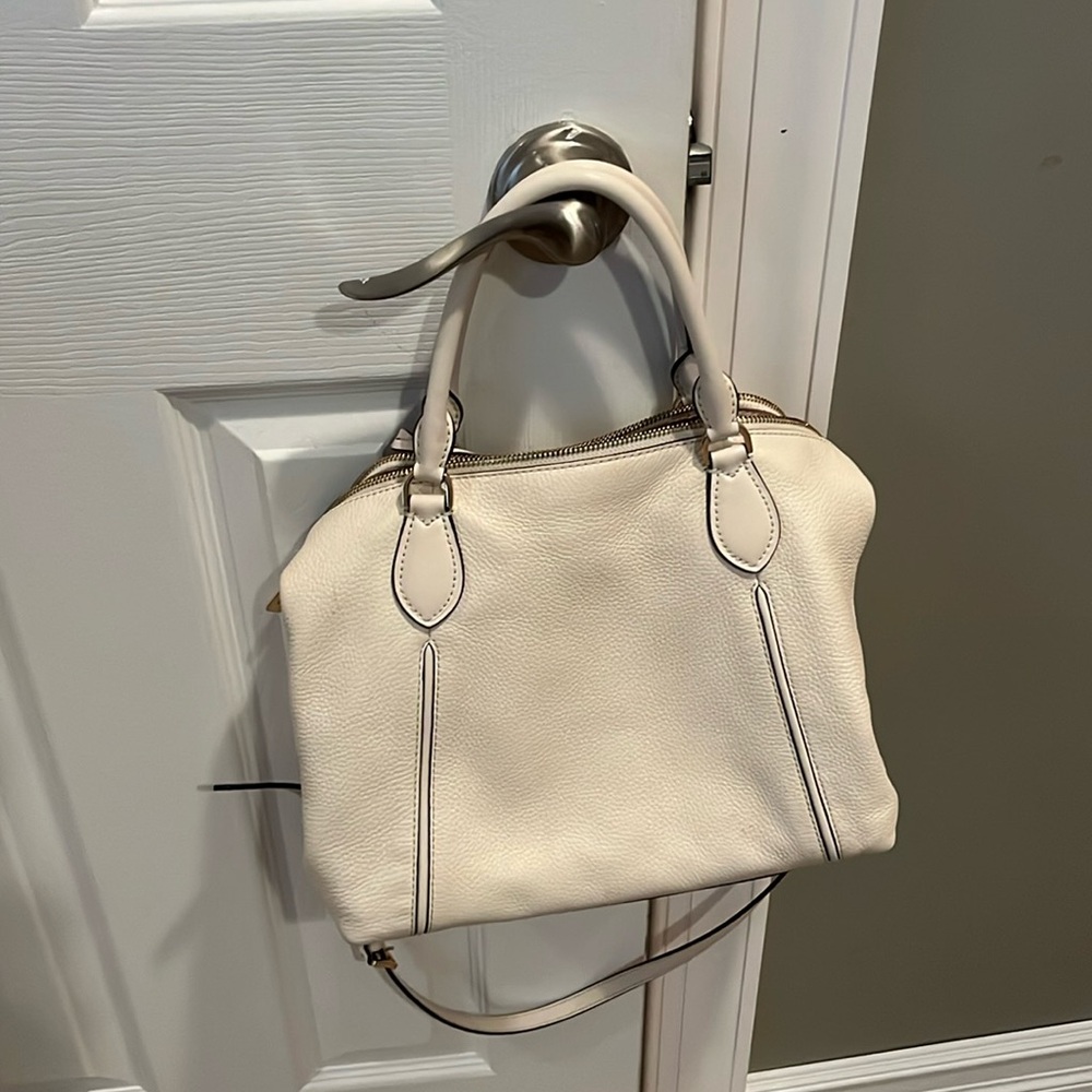 Michael Kors Large Satchel.  Bone.  Gold trim.
